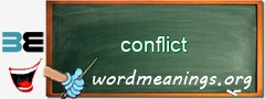 WordMeaning blackboard for conflict